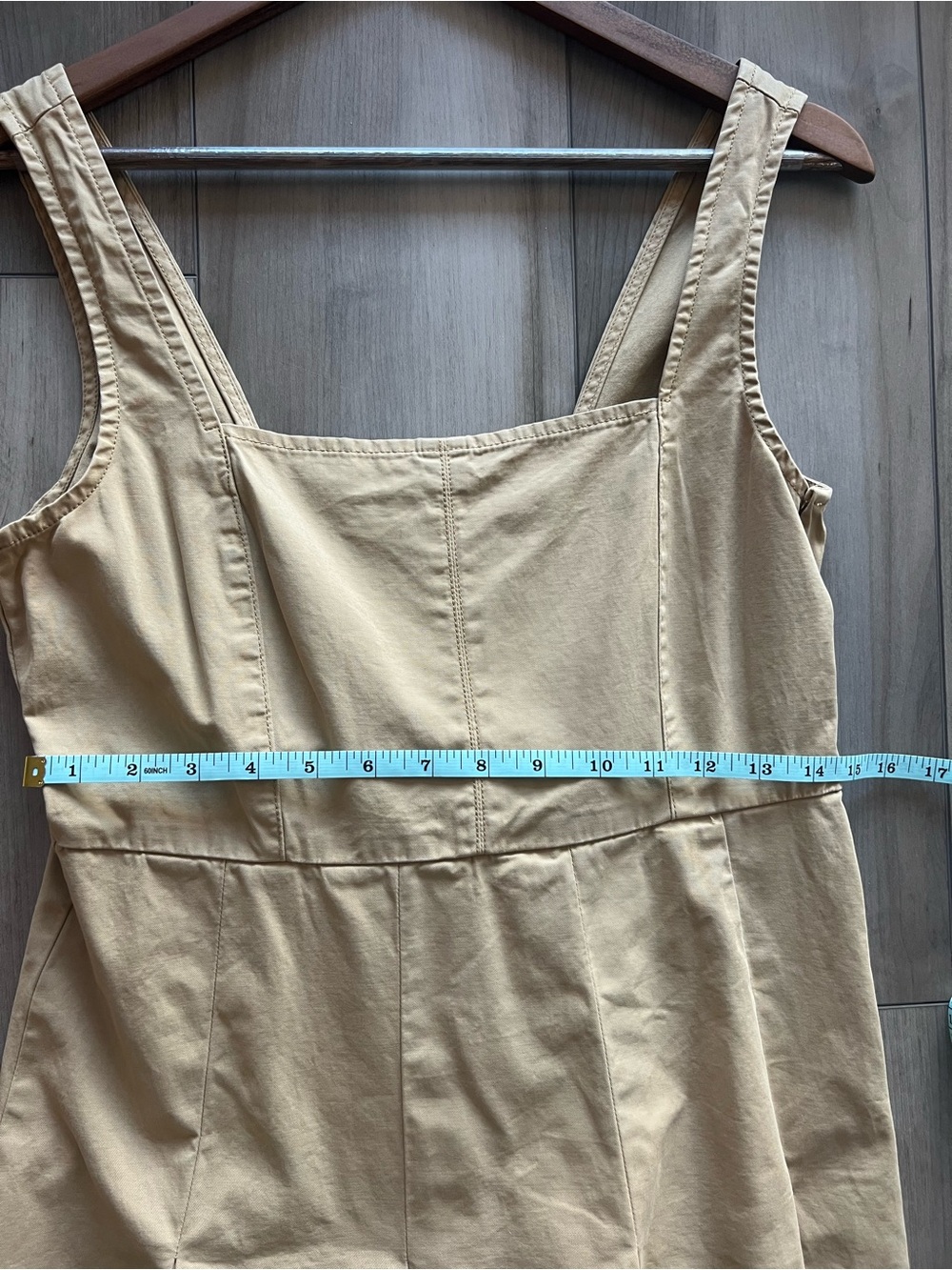 JCREW | Sleeveless Square-neck MIDI in Camel πͺ - Picture 9 of 11